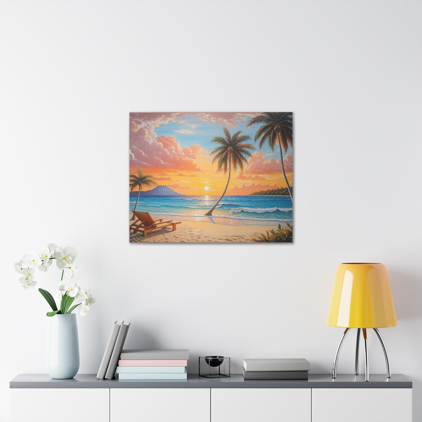 Canvas Gallery Wraps Beach oil Painting