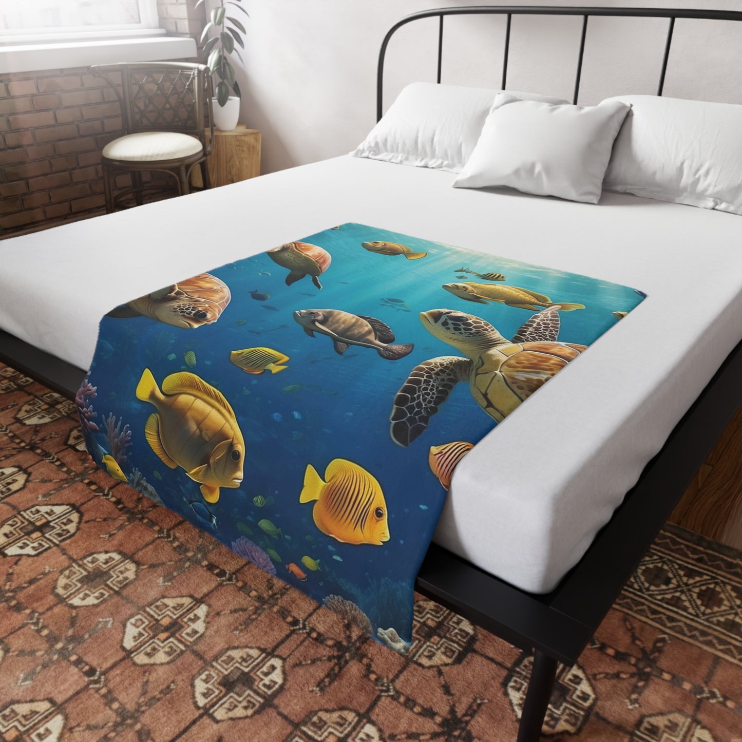 Plush Fleece Blanket Ocean Theme