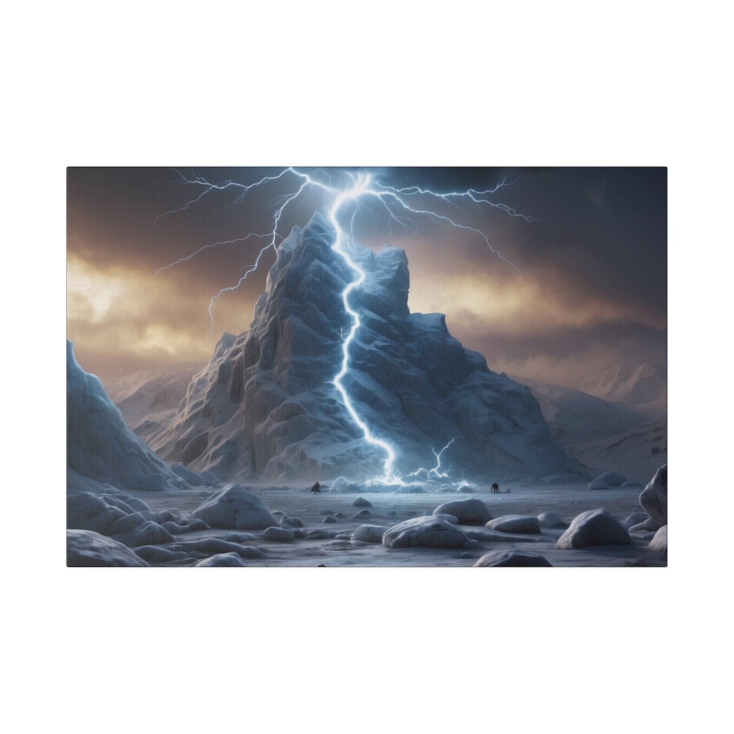 Matte Canvas, Stretched, 0.75" Lightning Strike