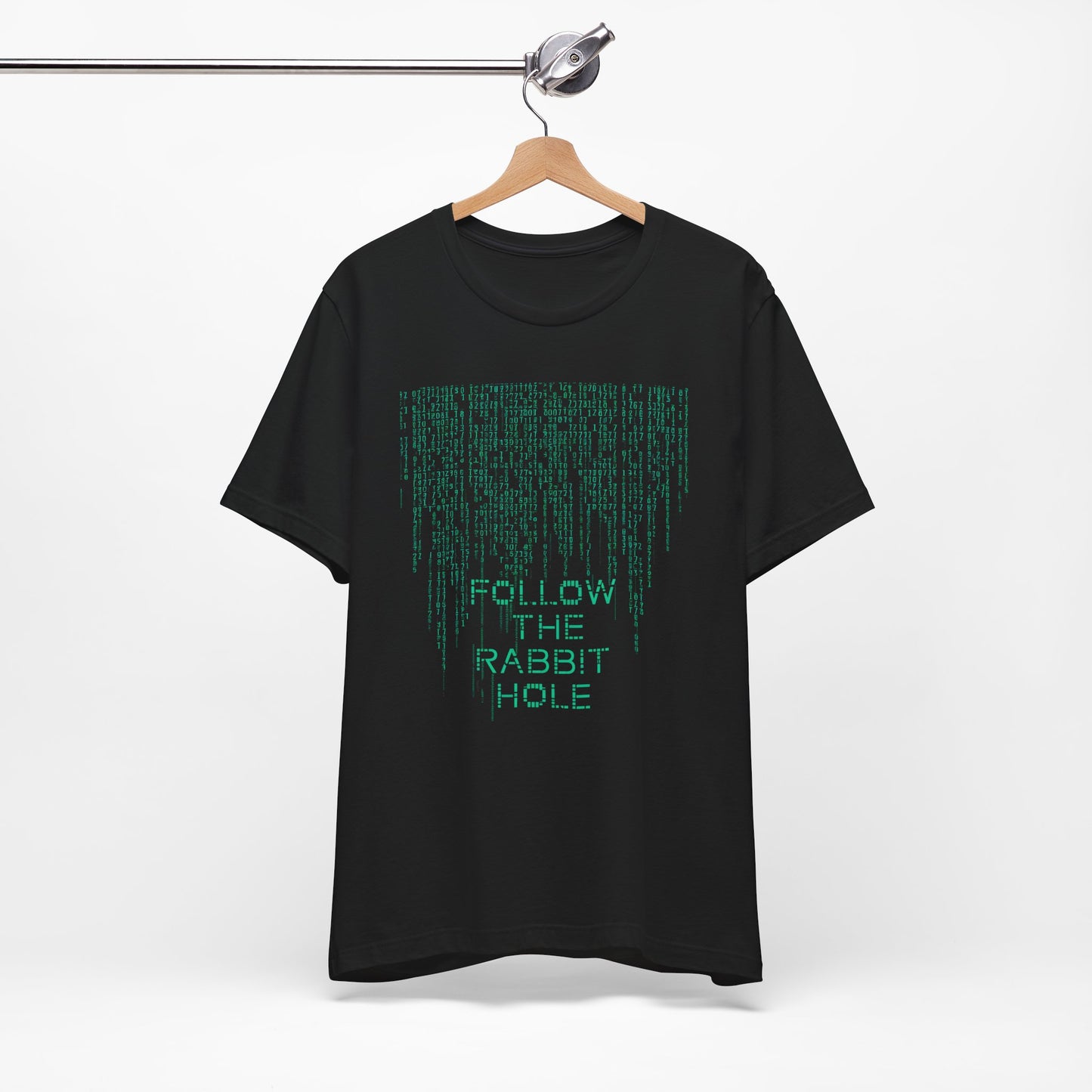 Unisex Jersey Short Sleeve Tee Follow The Rabbit Hole (matrix theme)