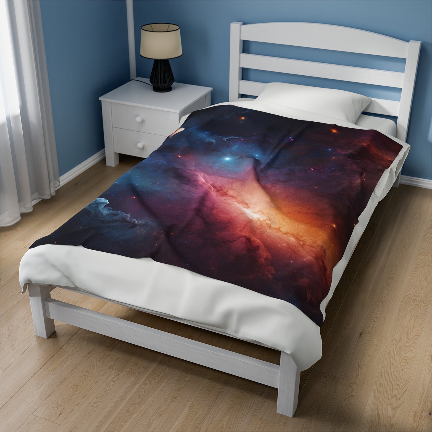 Velveteen Plush Blanket Outer Limits Space