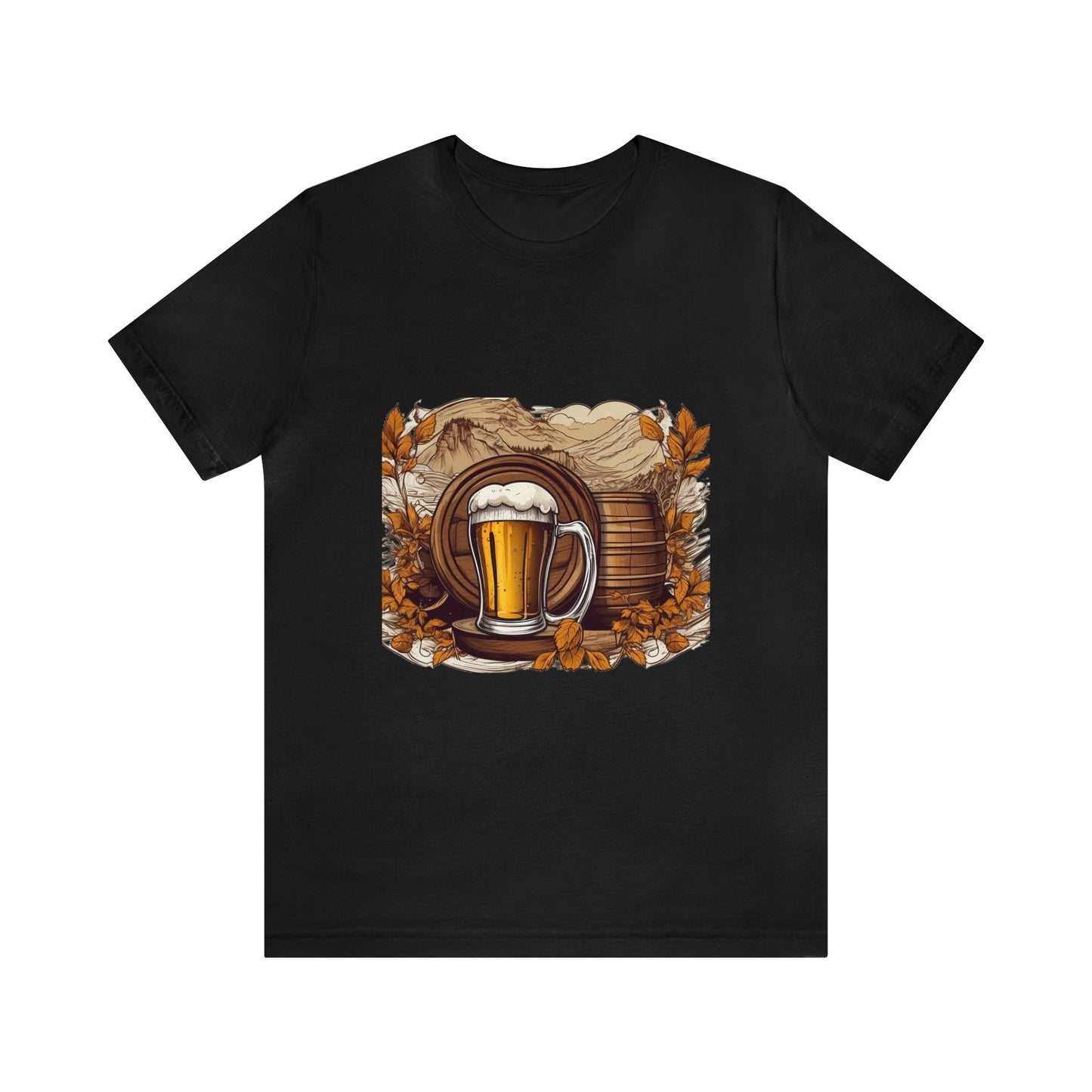 Unisex Jersey Short Sleeve Tee Fall Beer T- Shirt