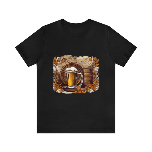 Unisex Jersey Short Sleeve Tee Fall Beer T- Shirt