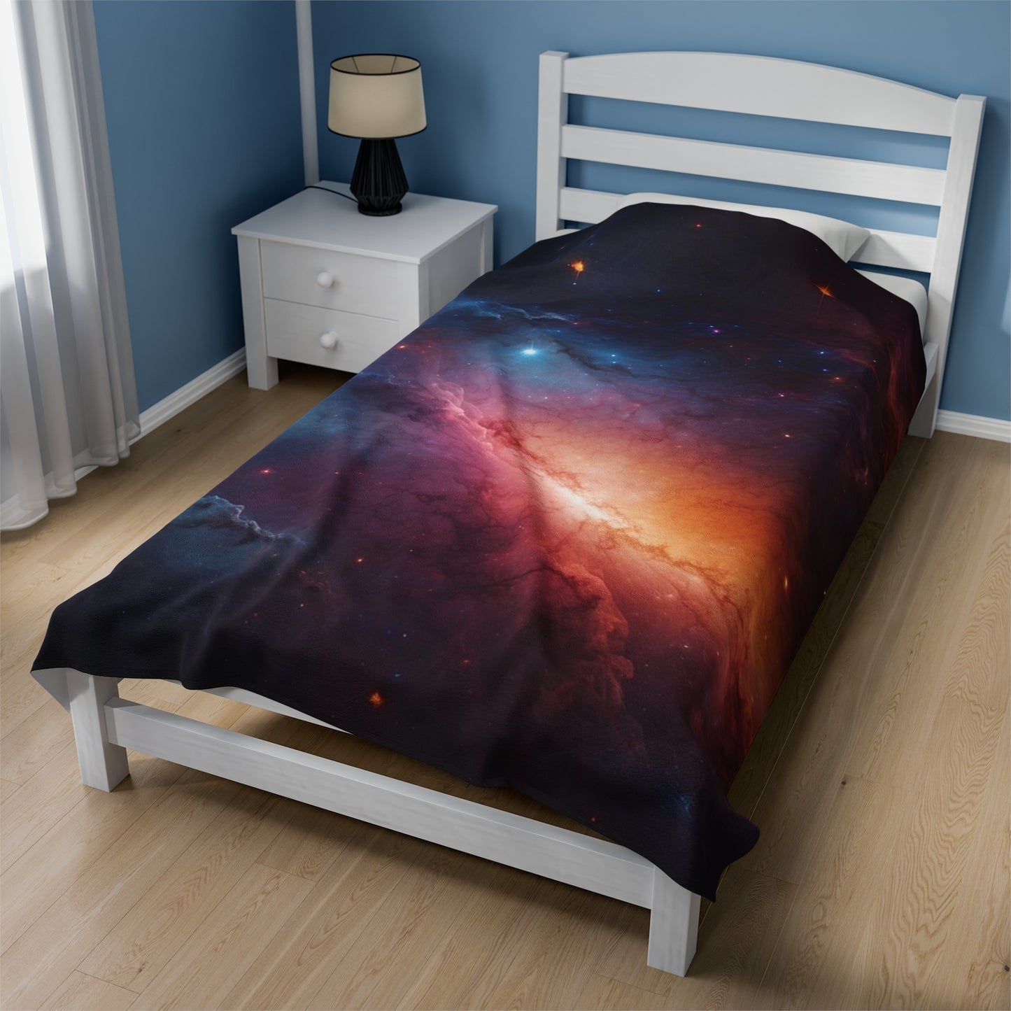 Velveteen Plush Blanket Outer Limits Space