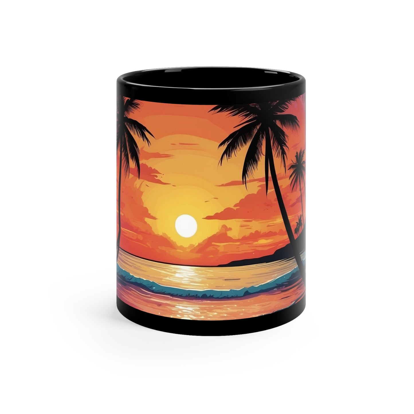 11oz Black Mug Beach vibes