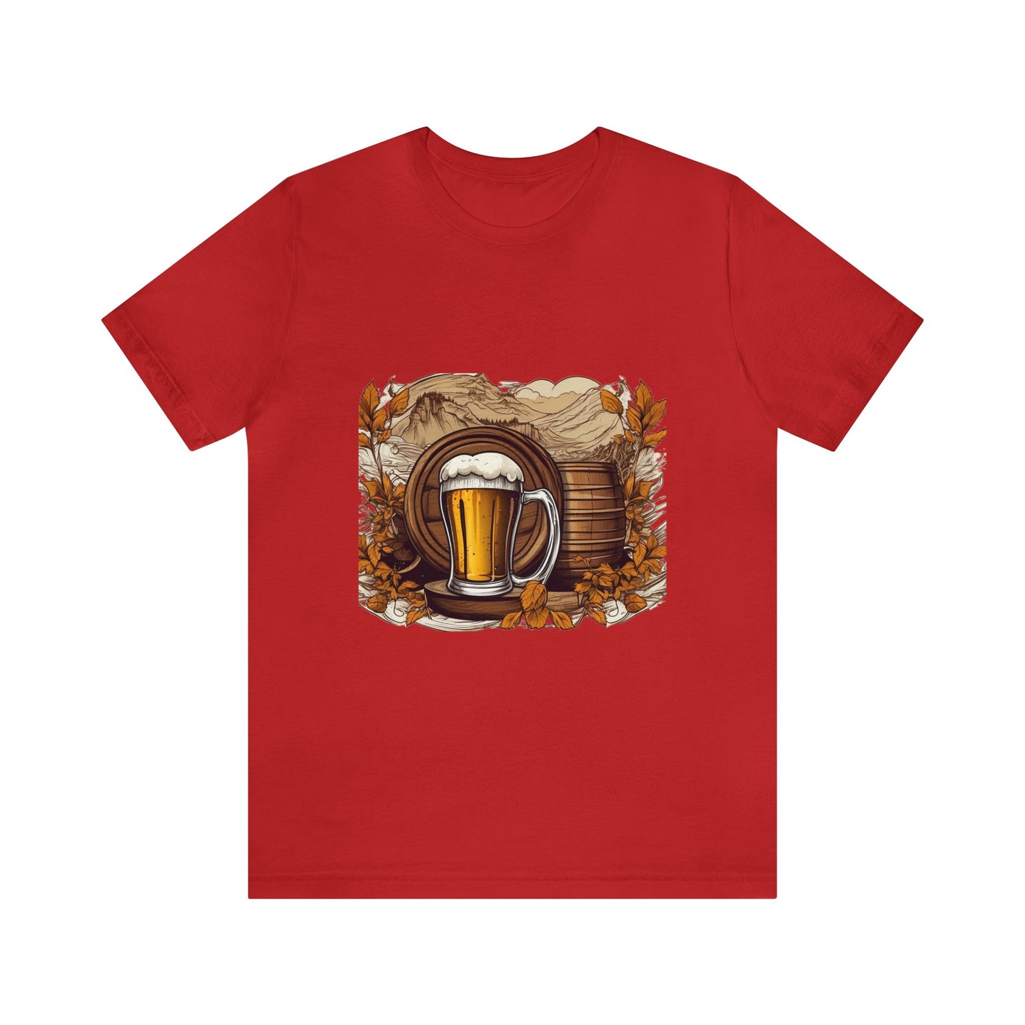 Unisex Jersey Short Sleeve Tee Fall Beer T- Shirt