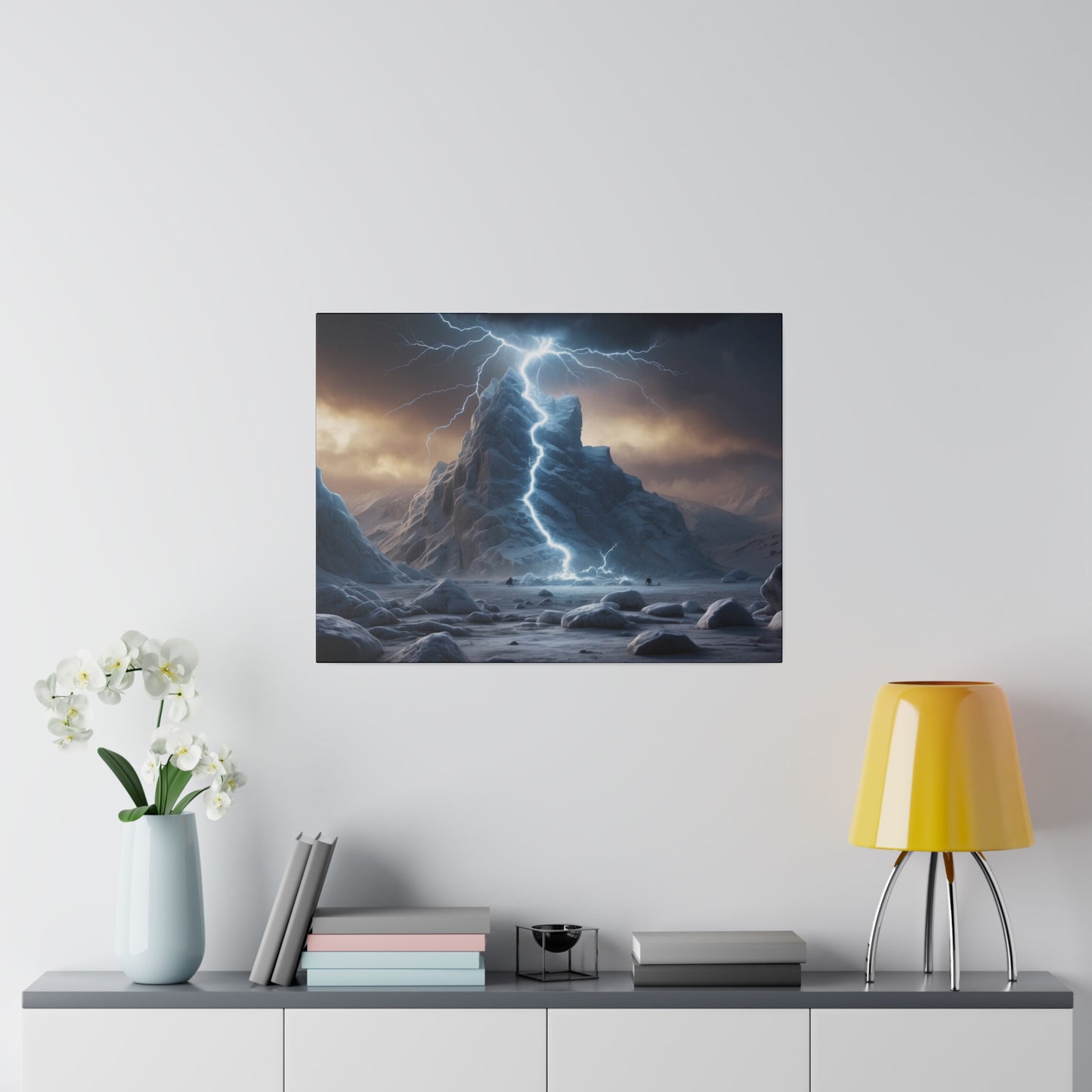 Matte Canvas, Stretched, 0.75" Lightning Strike