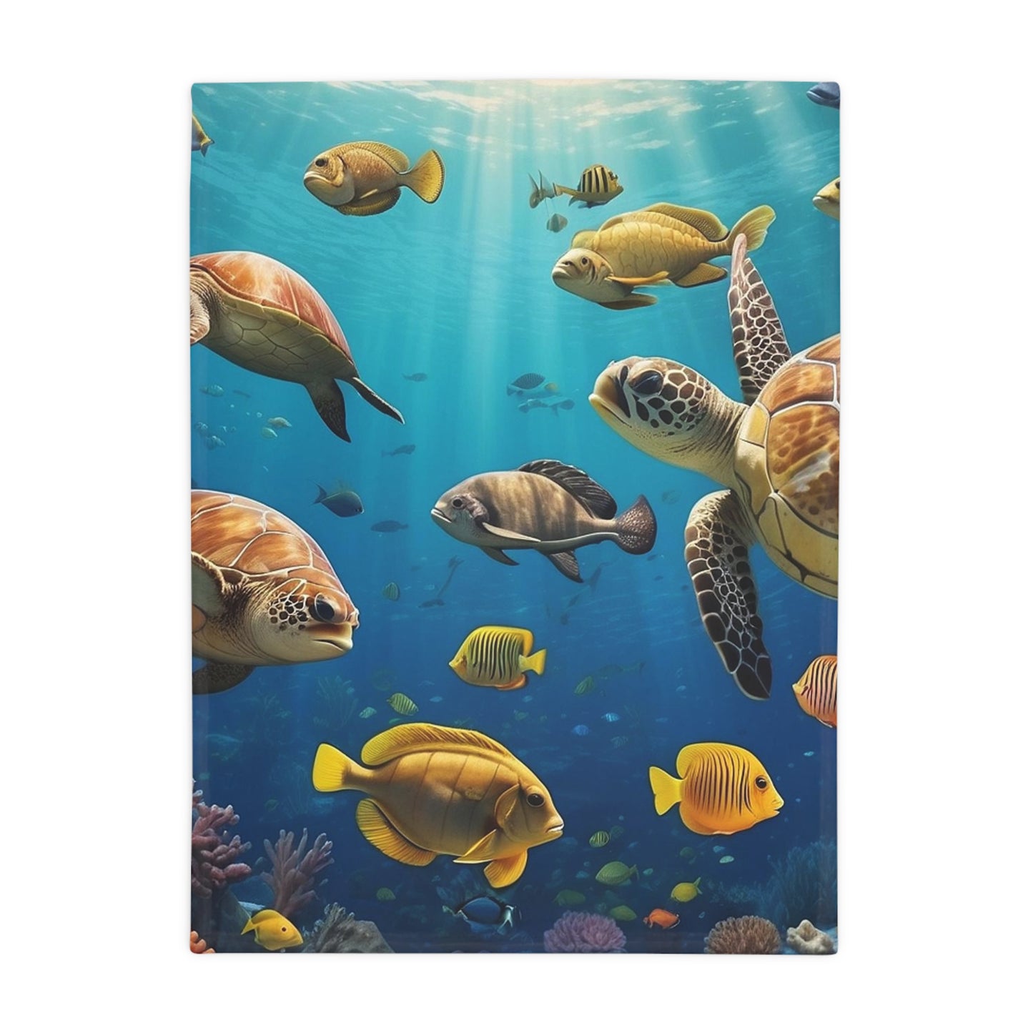 Plush Fleece Blanket Ocean Theme