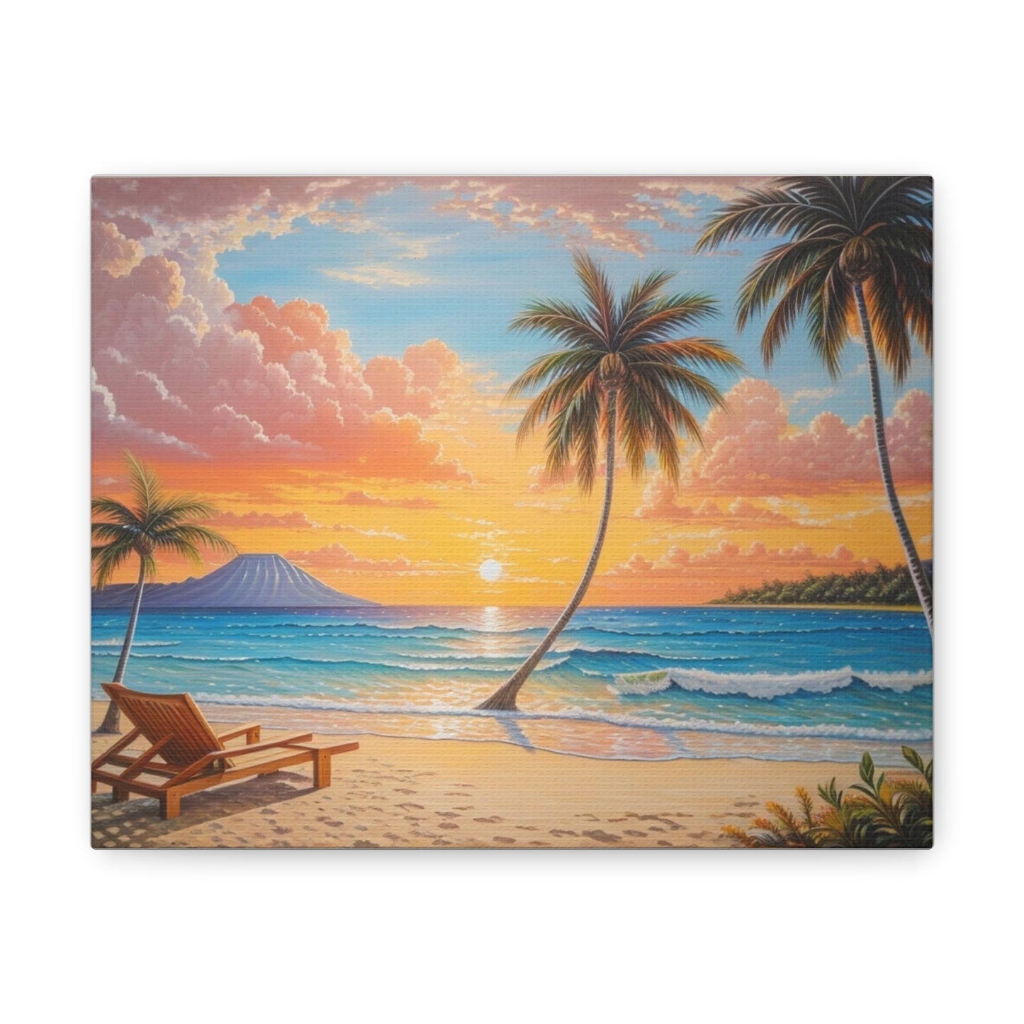 Canvas Gallery Wraps Beach oil Painting