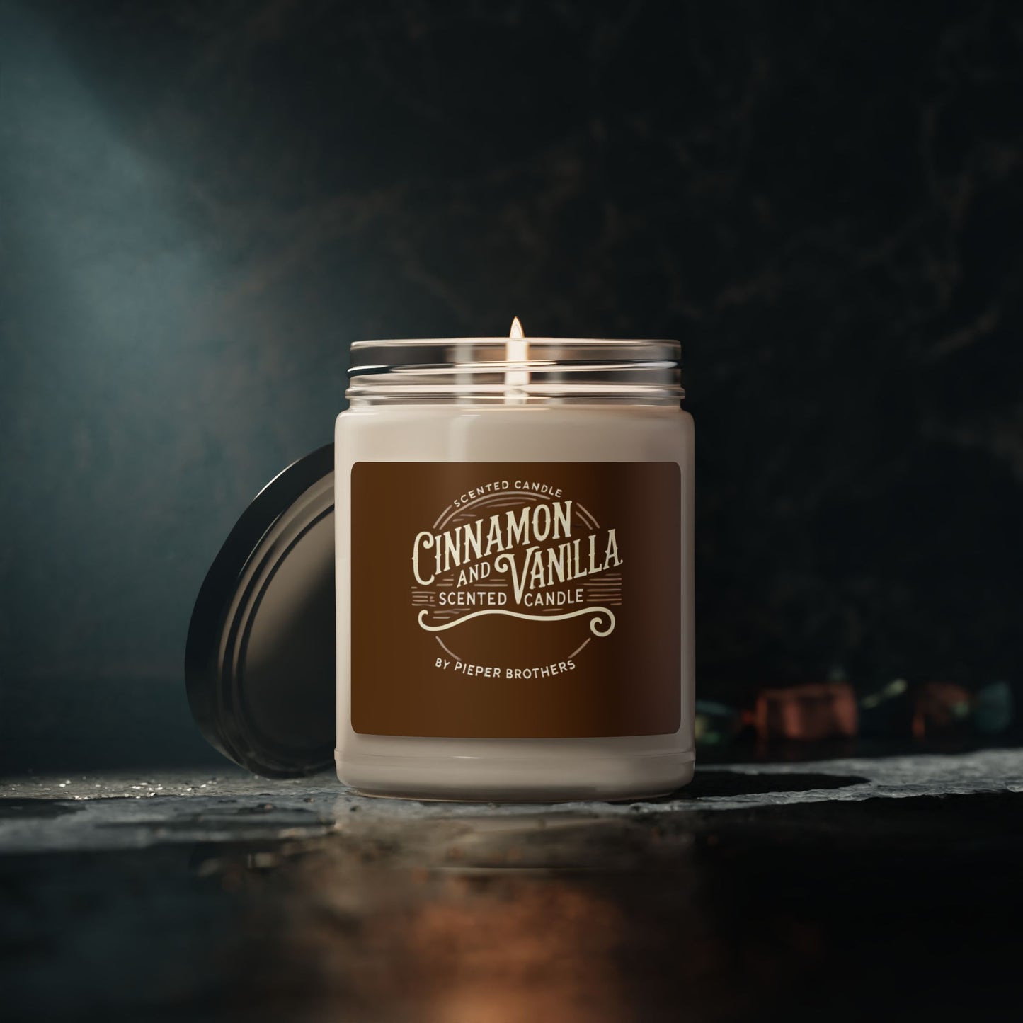 Scented Cinnamon & Vanilla Soy Candle, 9oz