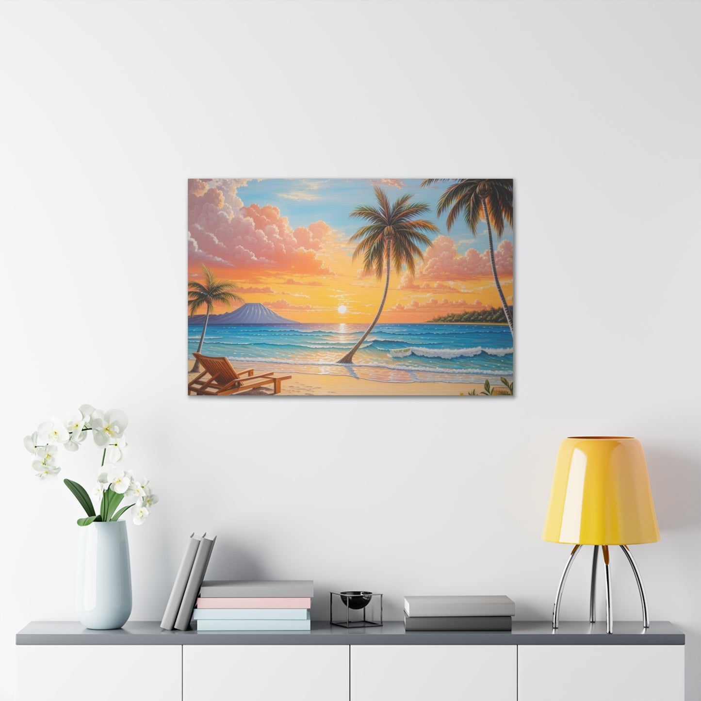 Canvas Gallery Wraps Beach oil Painting