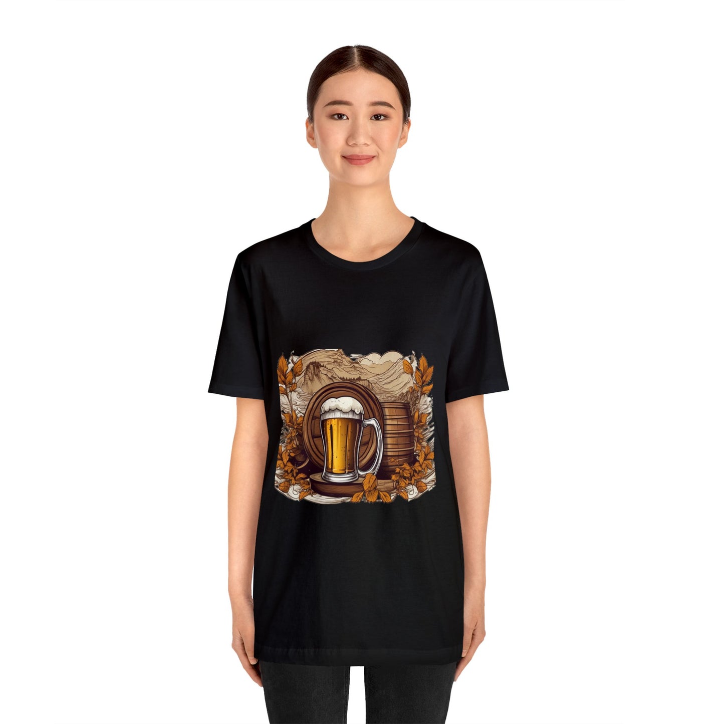 Unisex Jersey Short Sleeve Tee Fall Beer T- Shirt