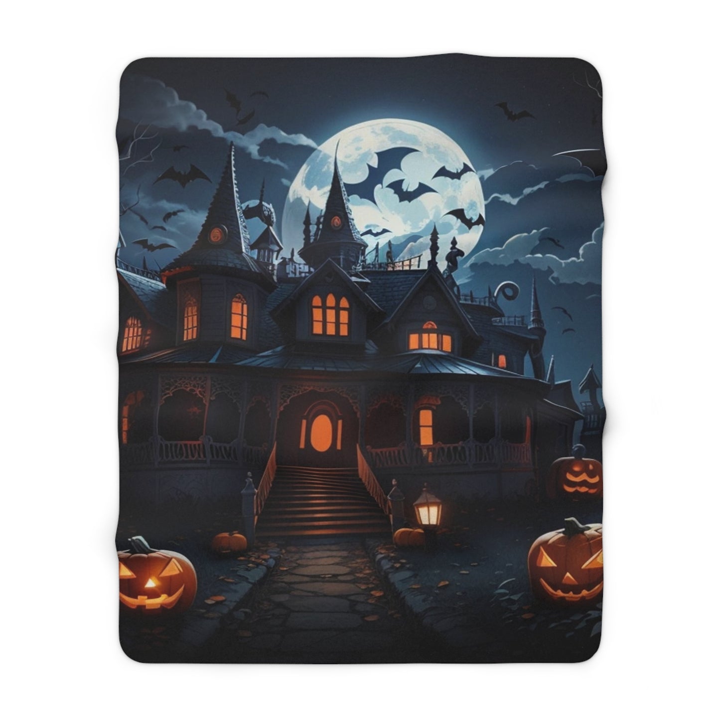 Sherpa Fleece Blanket Halloween Warm up