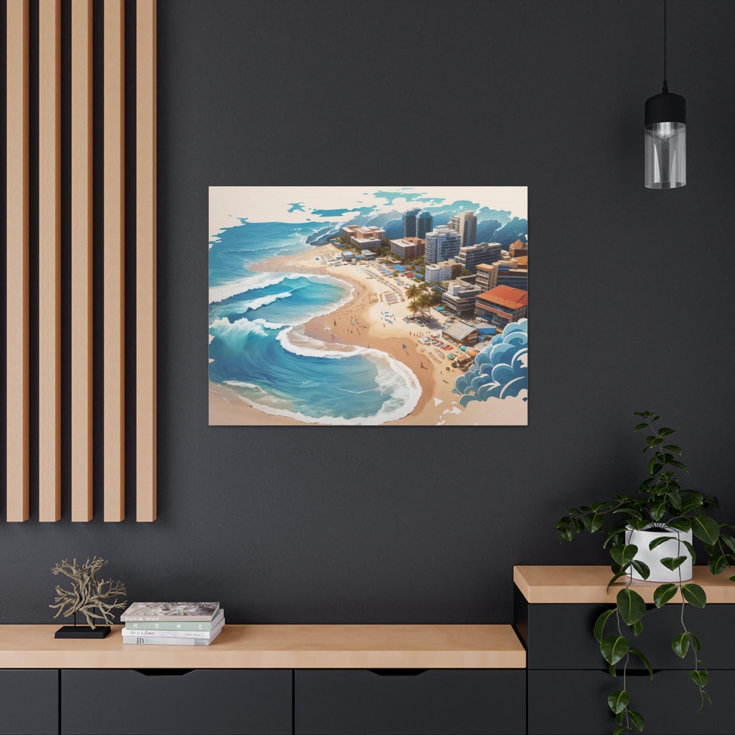 Canvas Gallery Wraps Beach Painting