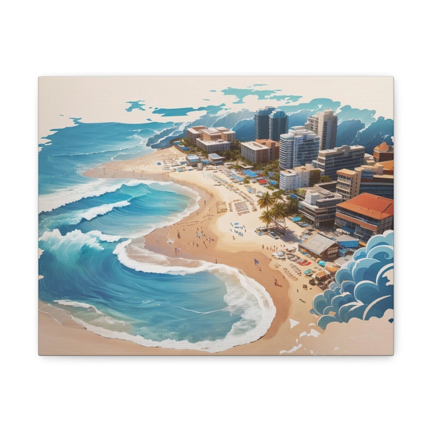 Canvas Gallery Wraps Beach Painting