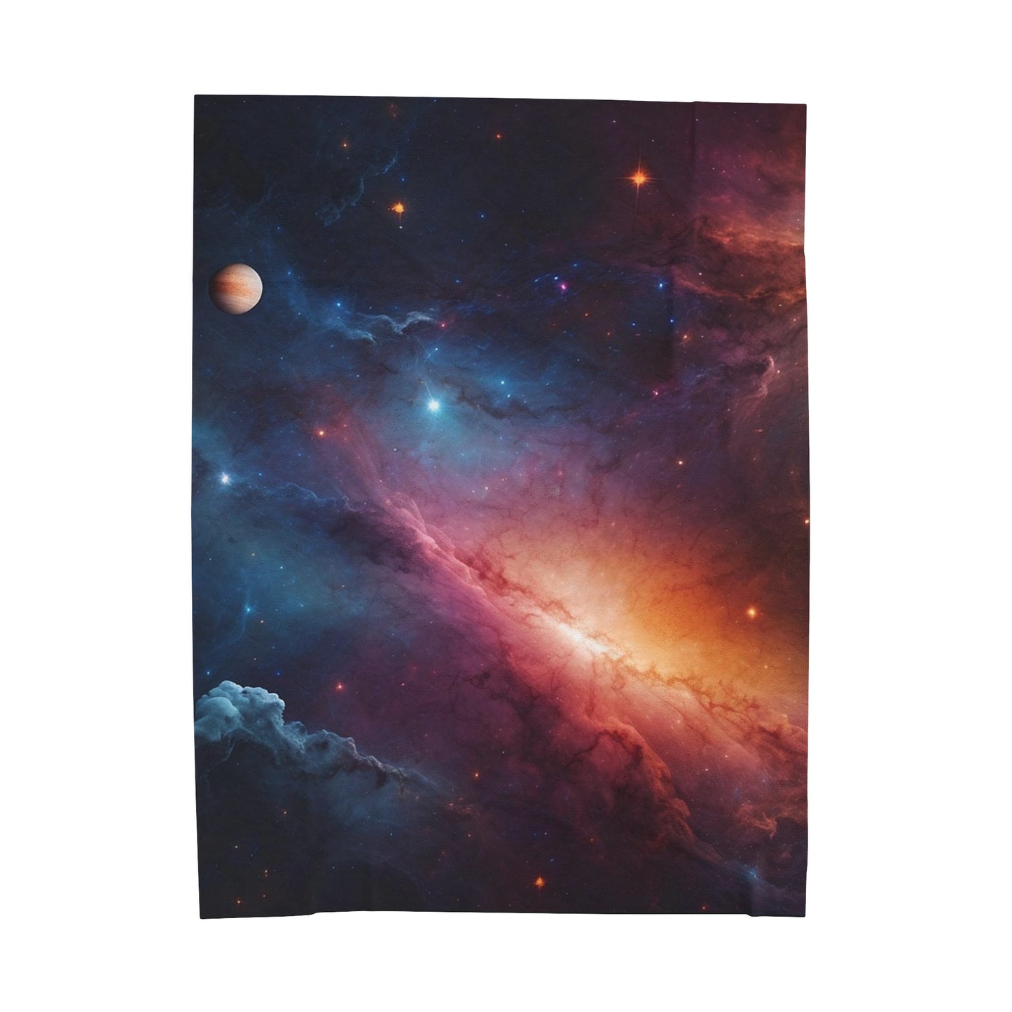 Velveteen Plush Blanket Outer Limits Space