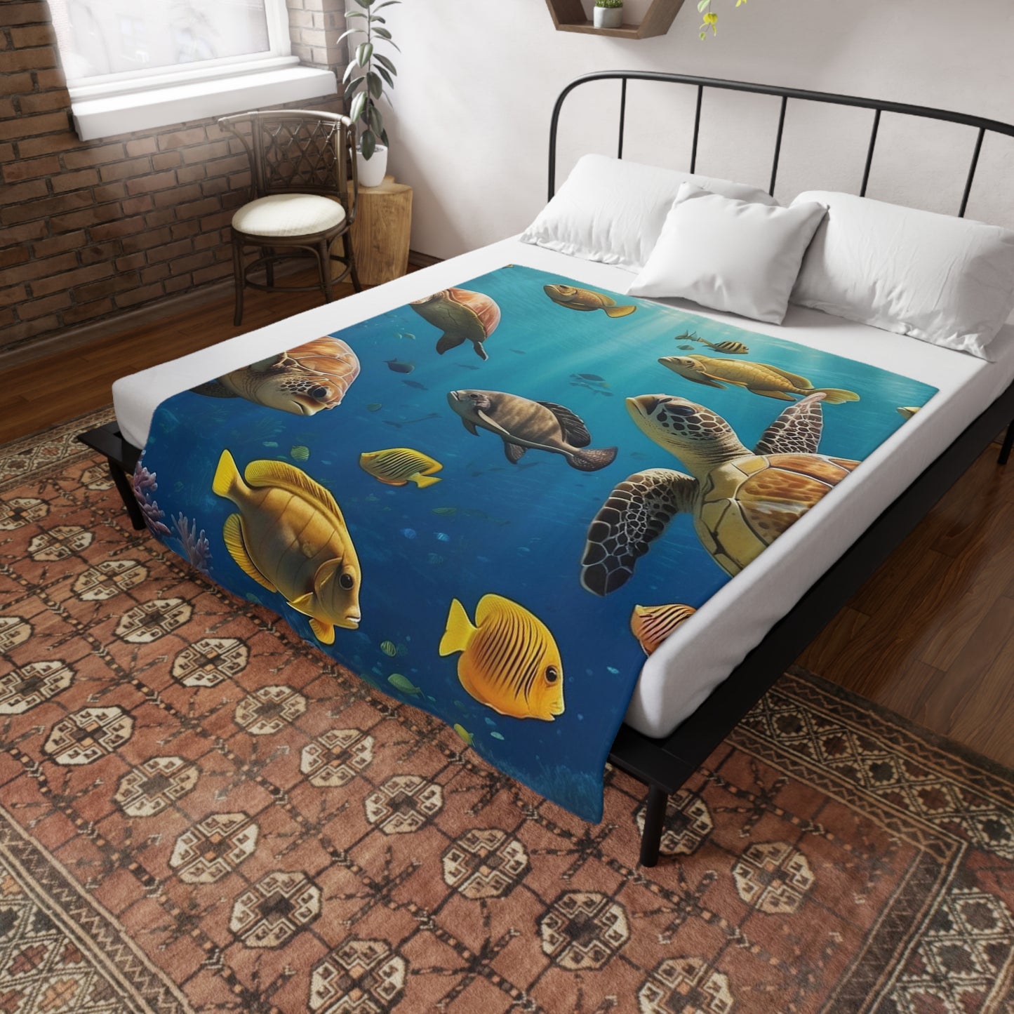 Plush Fleece Blanket Ocean Theme