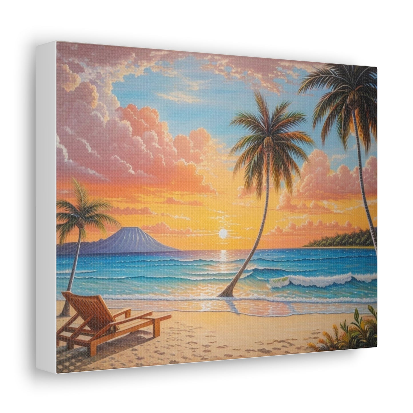 Canvas Gallery Wraps Beach oil Painting