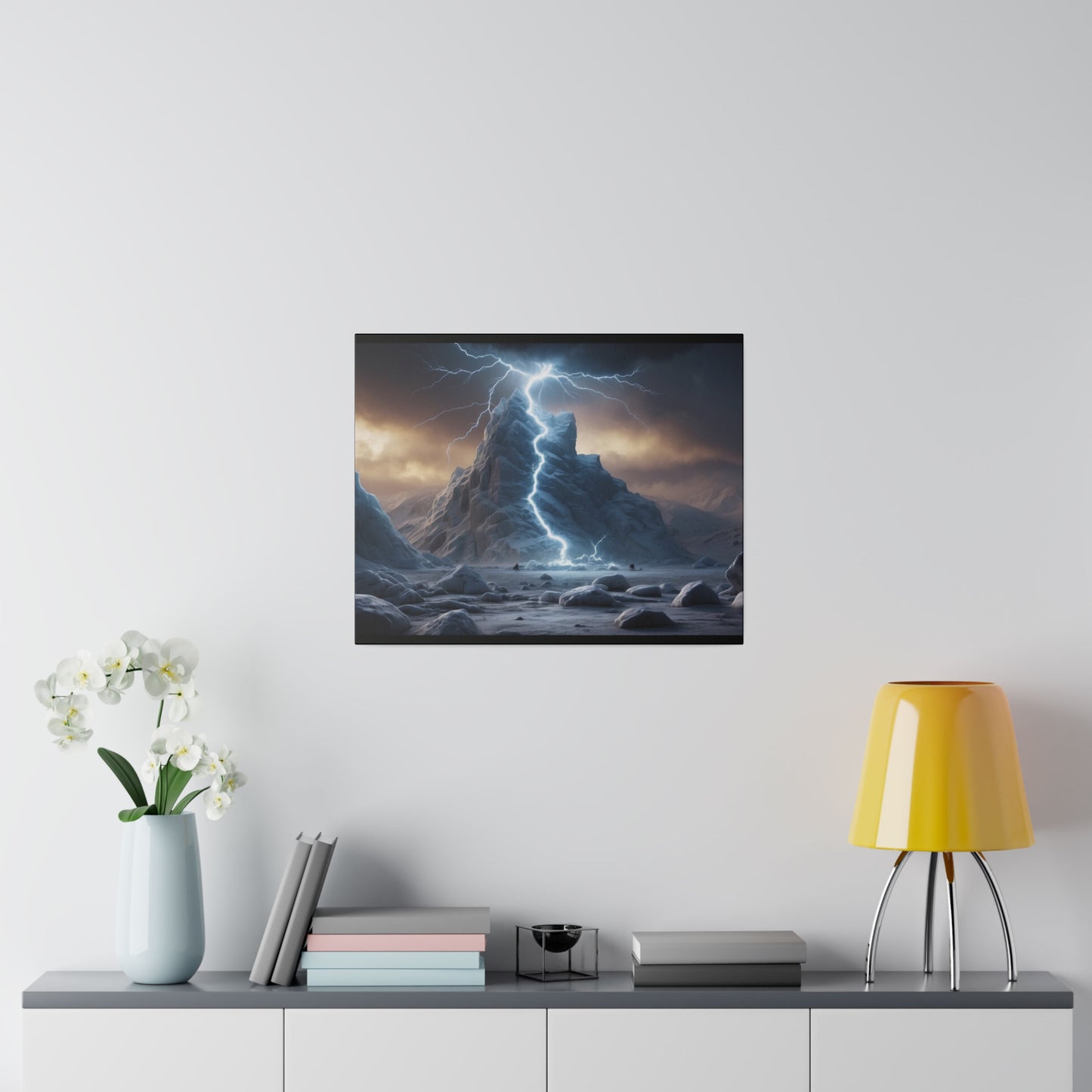 Matte Canvas, Stretched, 0.75" Lightning Strike