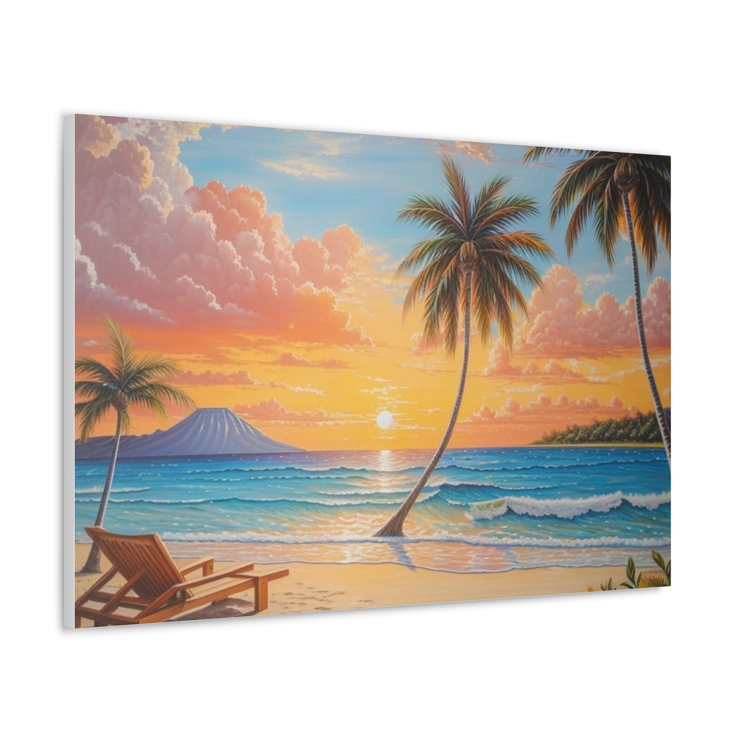 Canvas Gallery Wraps Beach oil Painting