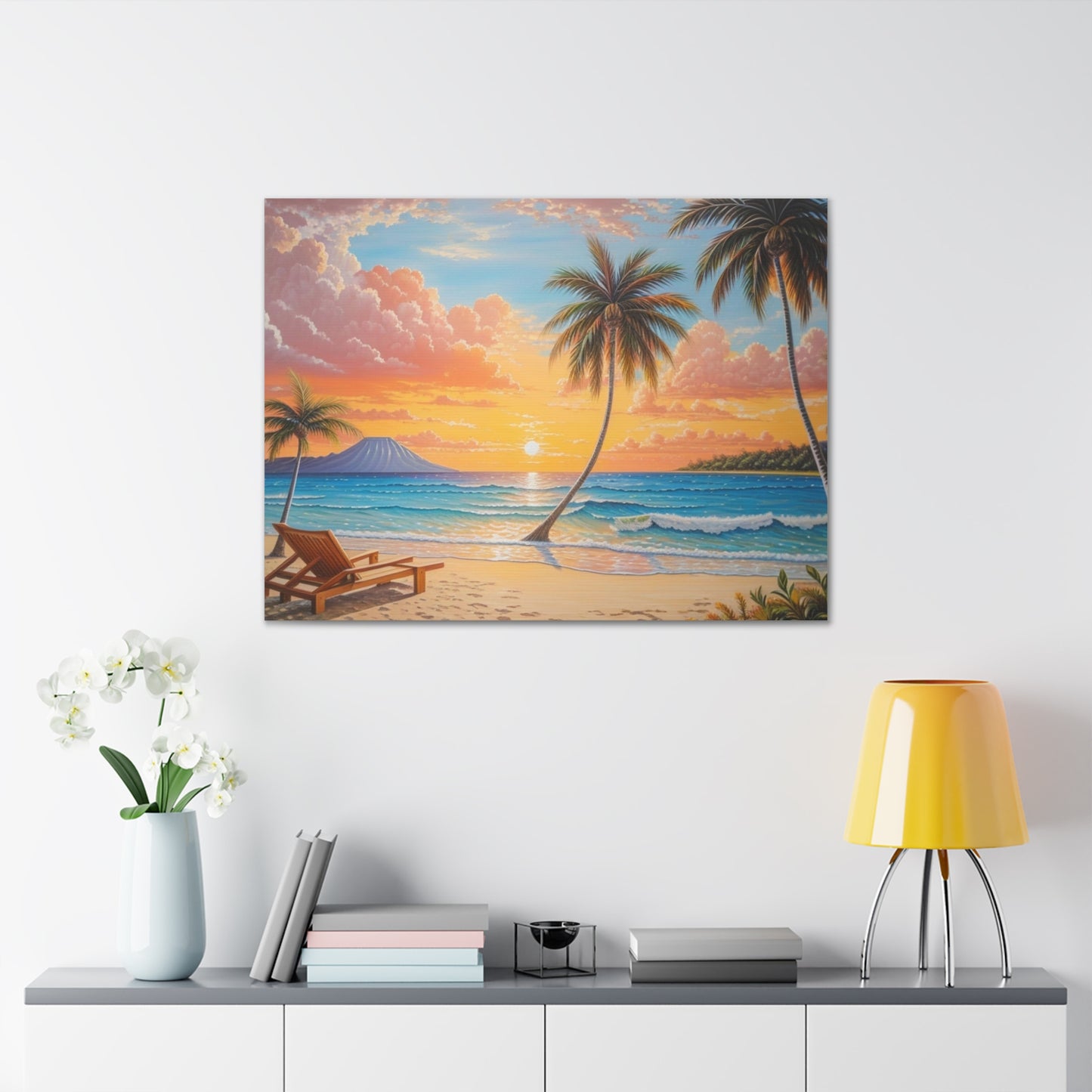 Canvas Gallery Wraps Beach oil Painting