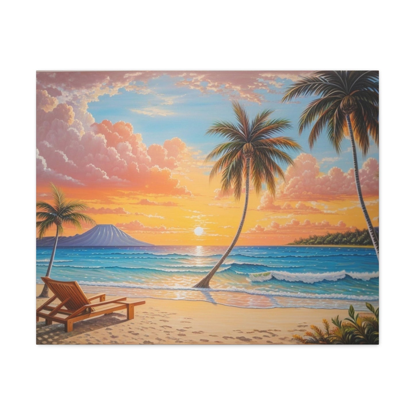 Canvas Gallery Wraps Beach oil Painting