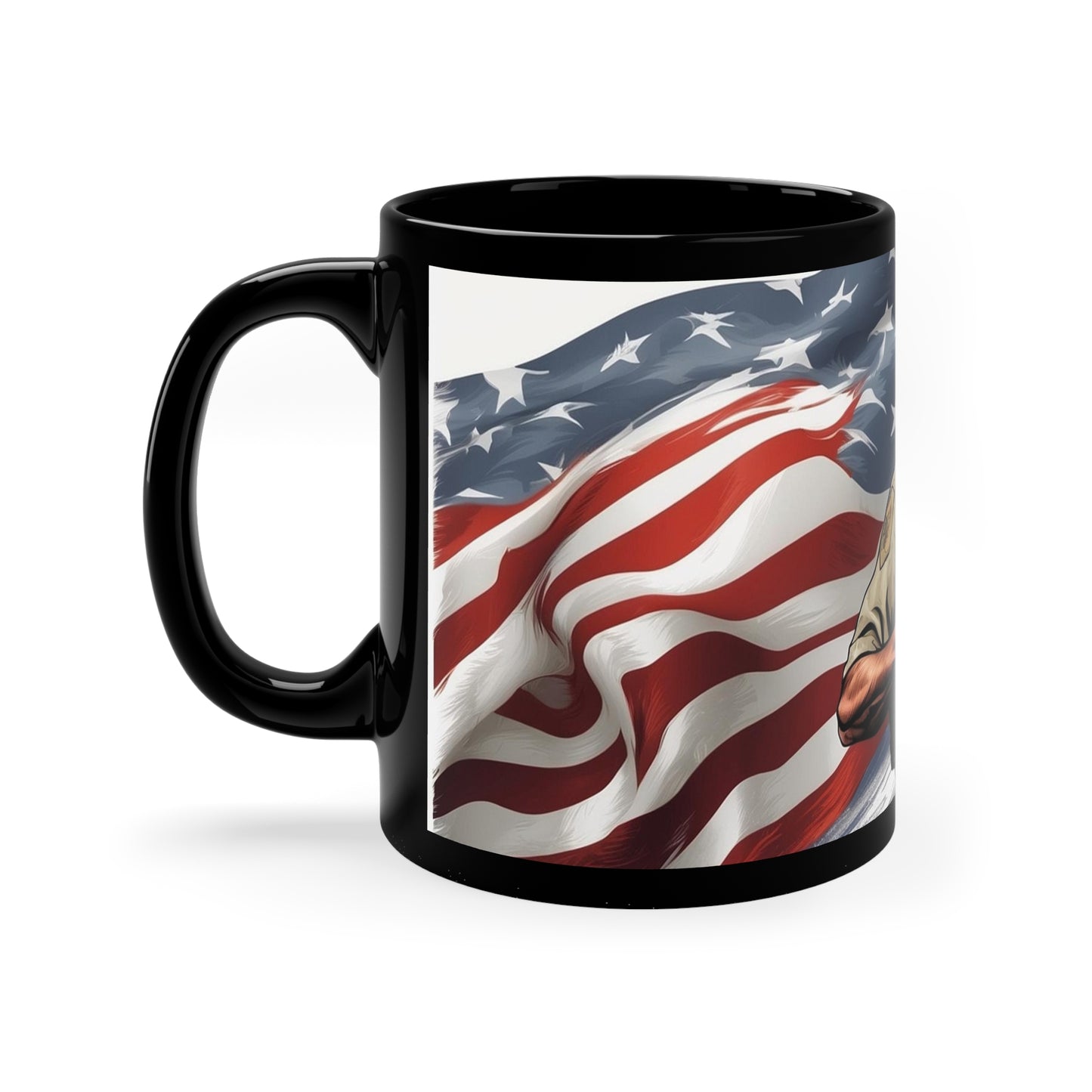 11oz Black Mug For the Troops