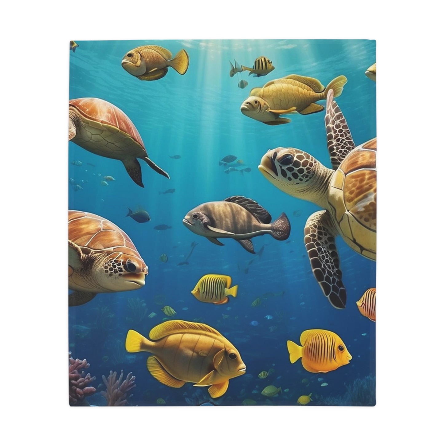 Plush Fleece Blanket Ocean Theme