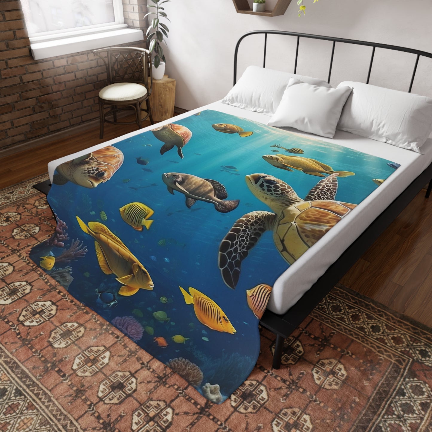 Plush Fleece Blanket Ocean Theme