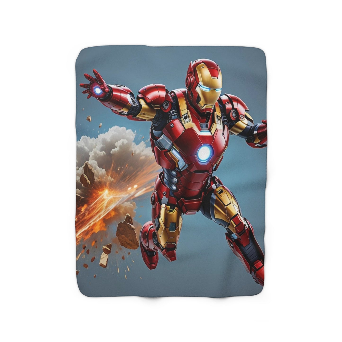 Sherpa Fleece Blanket Iron Man Blanket