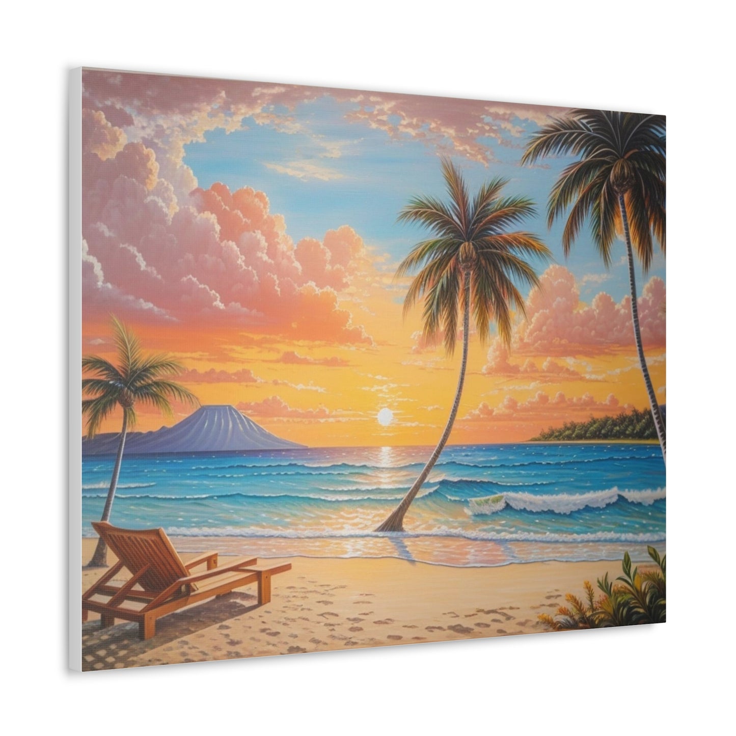 Canvas Gallery Wraps Beach oil Painting