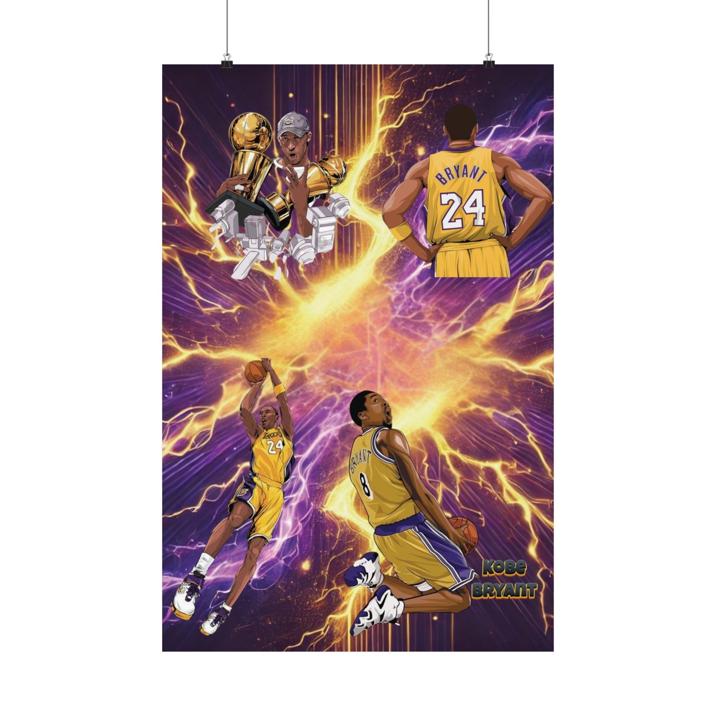 Kobe Bryant Matte Poster – Lakers Legend Tribute Tribute Poster