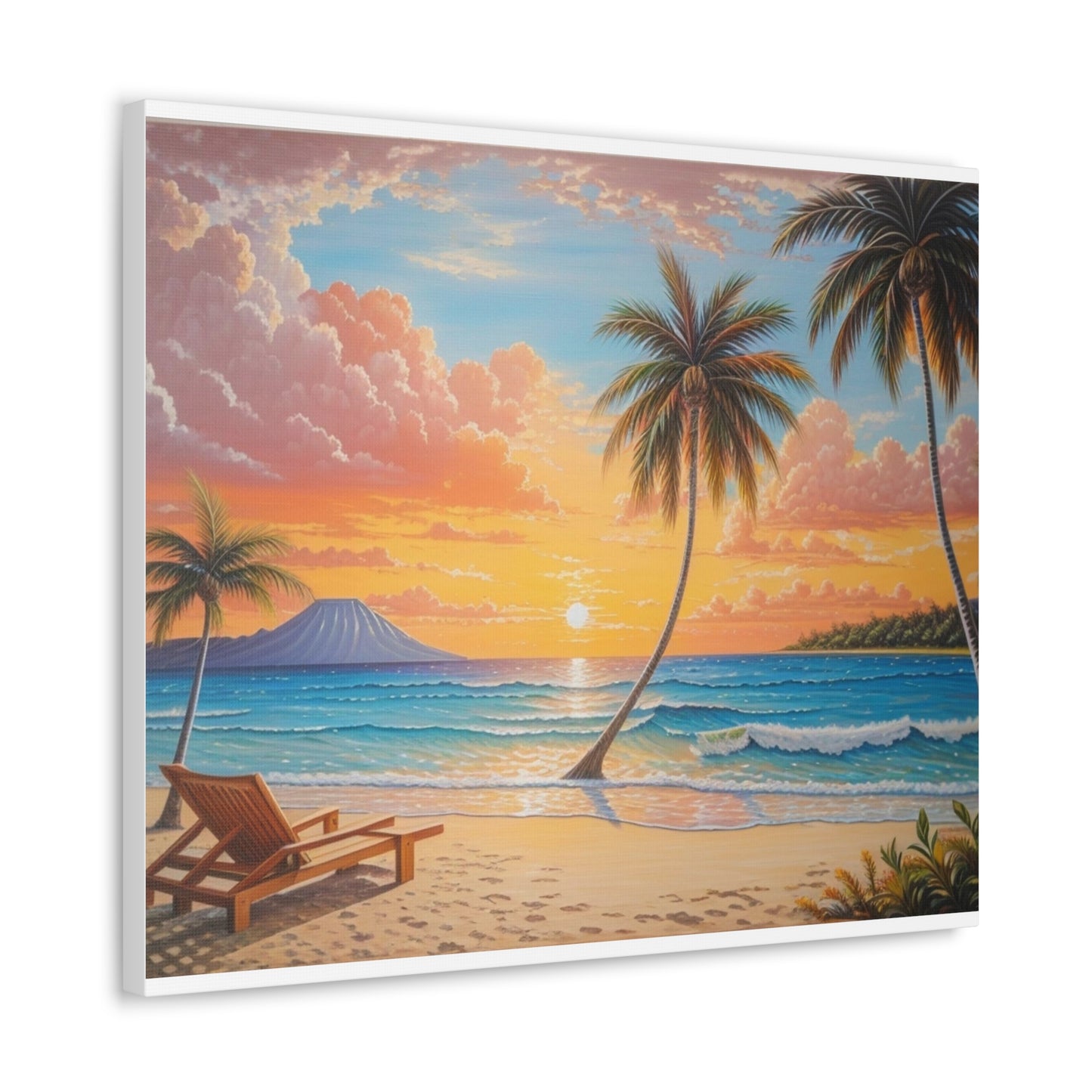 Canvas Gallery Wraps Beach oil Painting