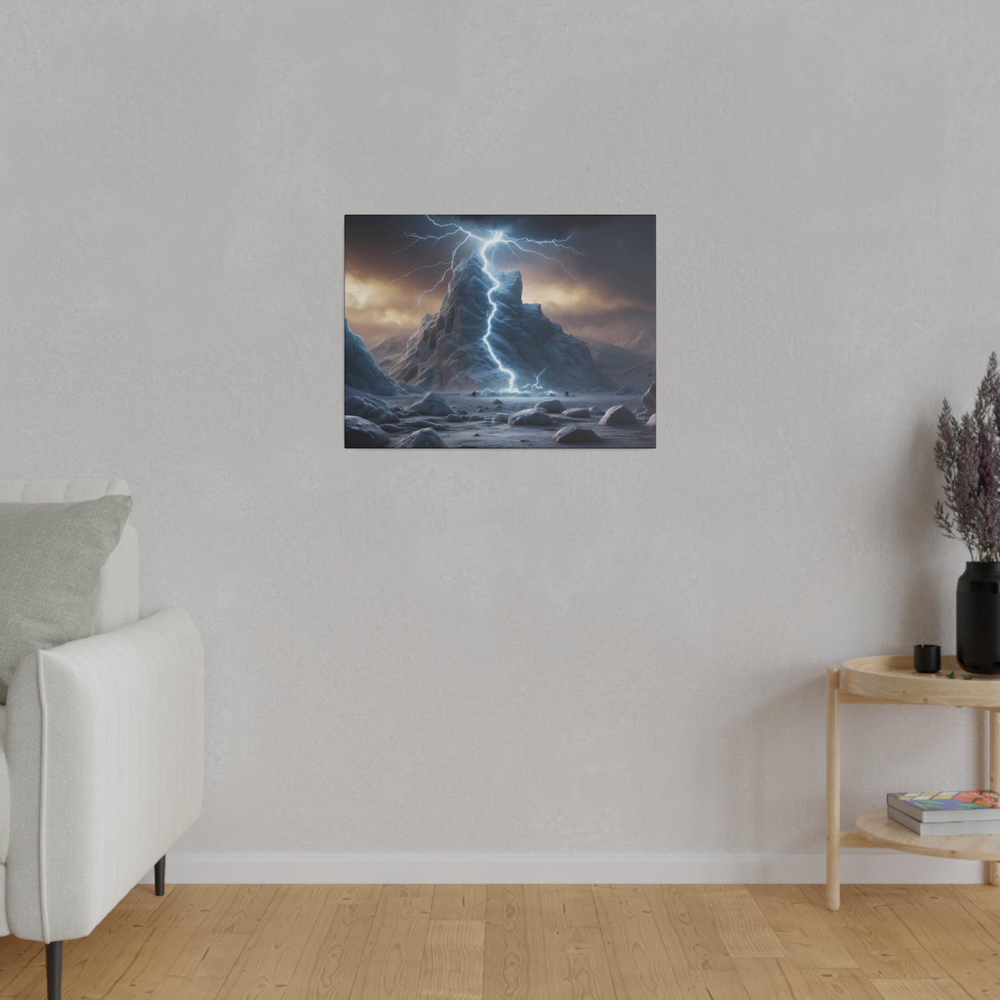 Matte Canvas, Stretched, 0.75" Lightning Strike