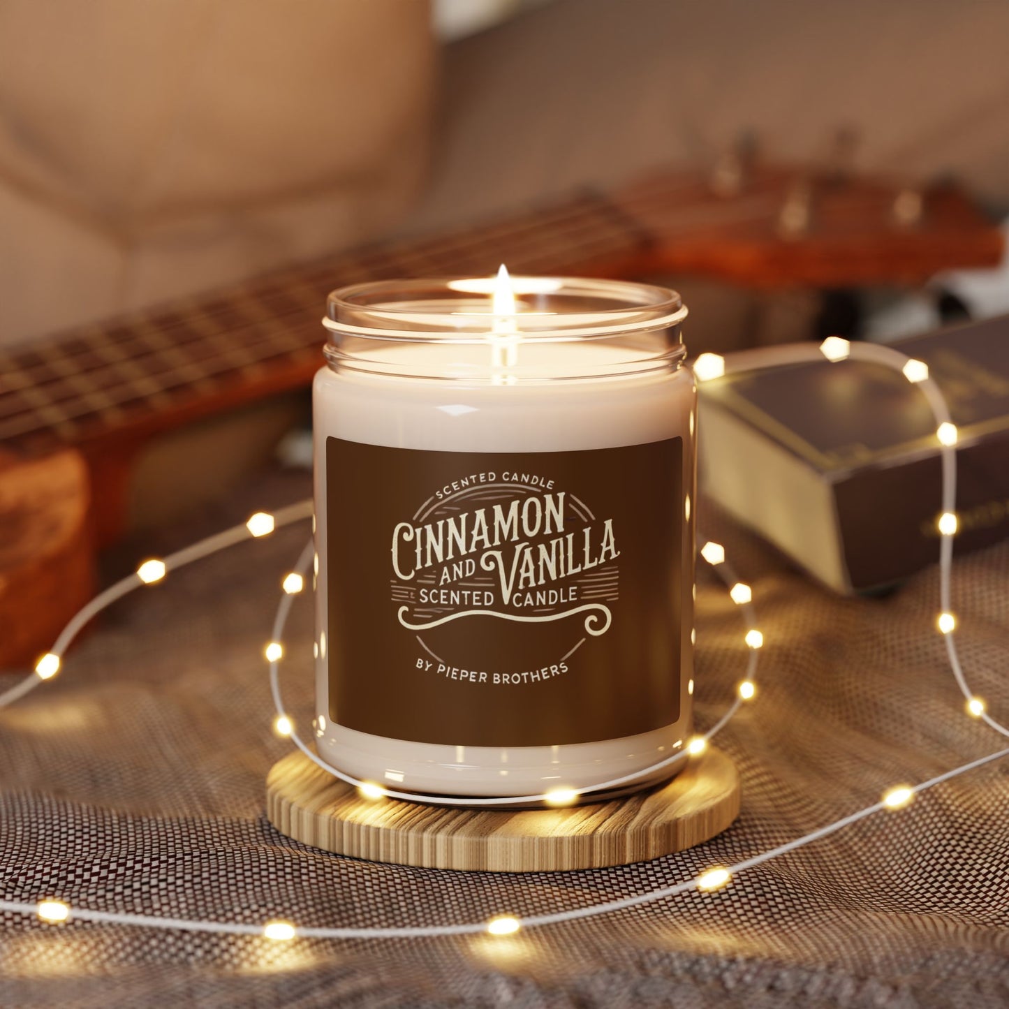 Scented Cinnamon & Vanilla Soy Candle, 9oz