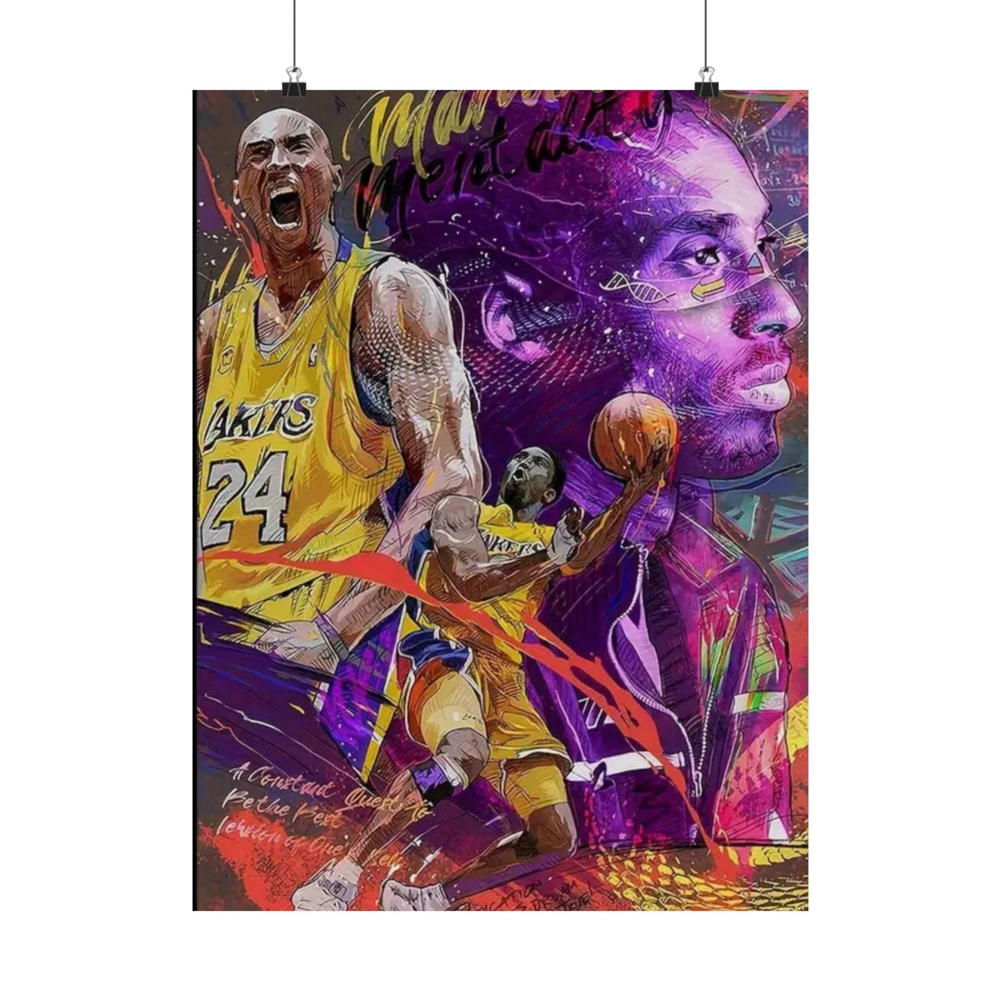 Mamba Mentality" Kobe Bryant Tribute Poster