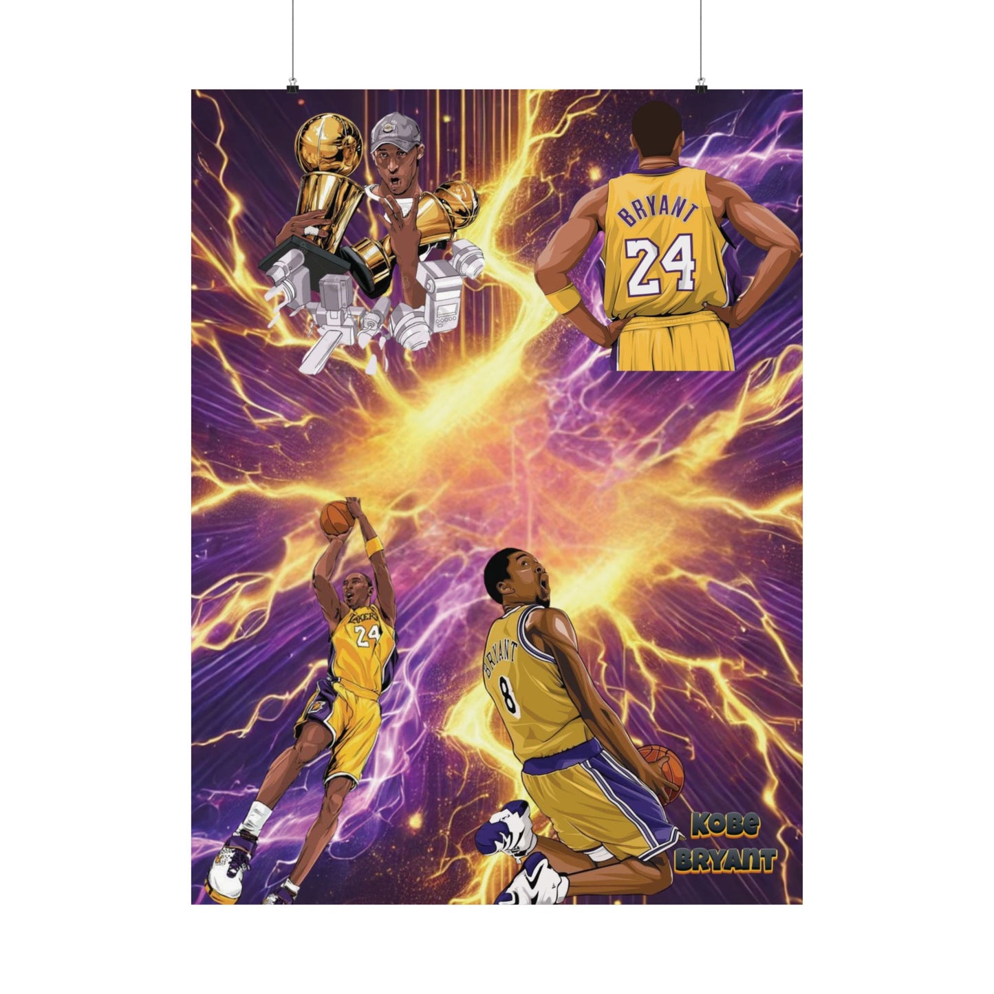 Kobe Bryant Matte Poster – Lakers Legend Tribute Tribute Poster