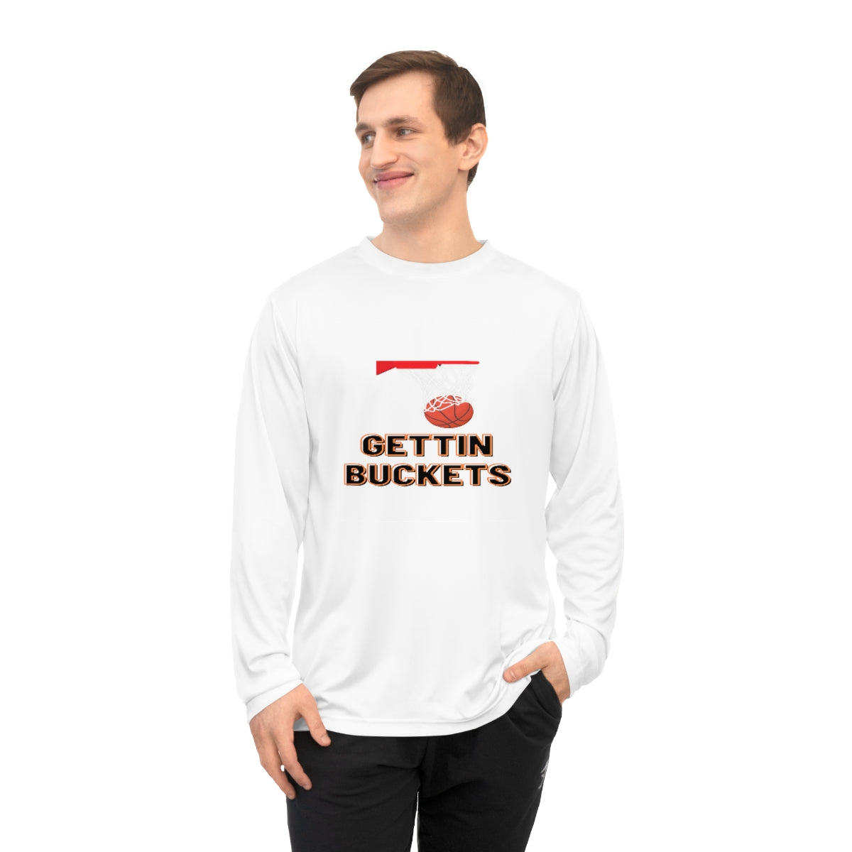 Unisex Performance Long Sleeve Shirt Gettin Buckets