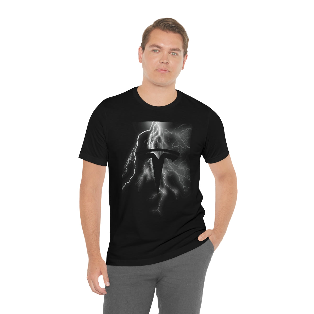 Unisex Jersey Short Sleeve Tee Tesla Lightning