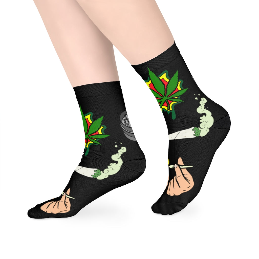 Copy of Unisex Socks Weed socks green time (black color socks)