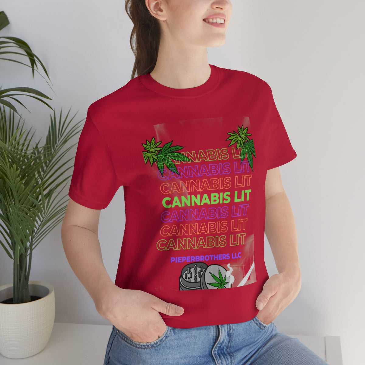 Unisex Jersey Short Sleeve Tee Cannabis Lit