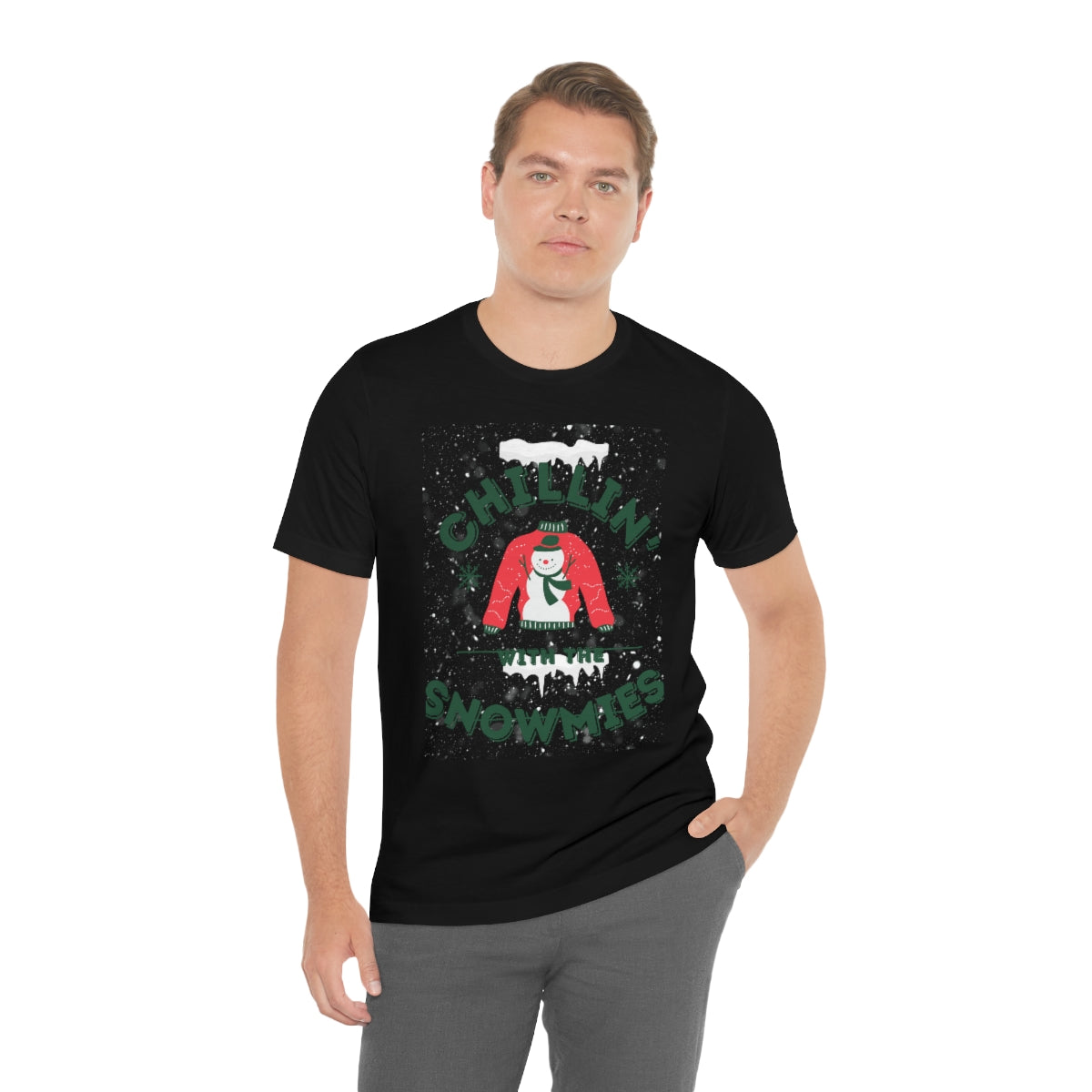 Unisex Jersey Short Sleeve Tee Chillin with the Hommies Xmas shirt