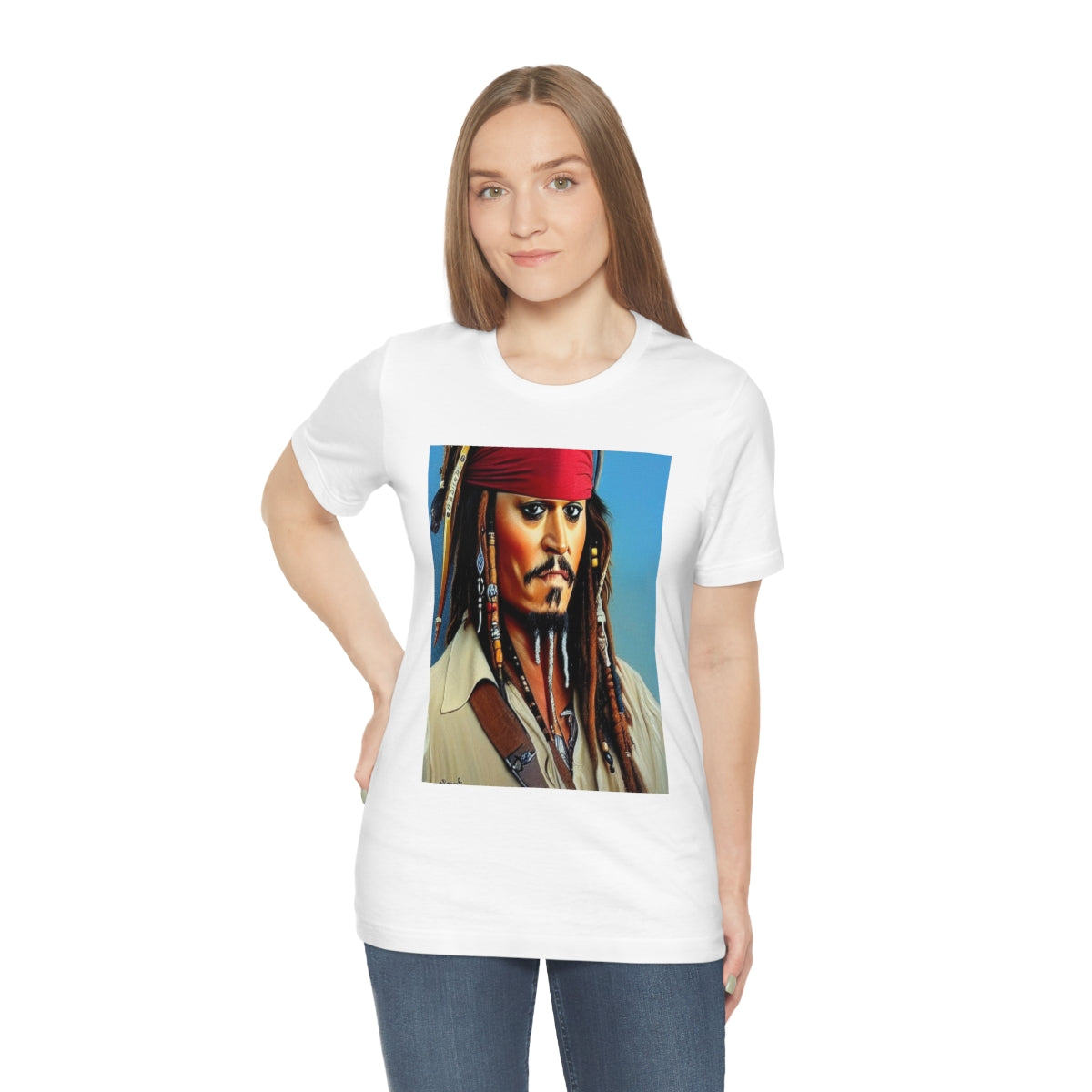 Unisex Jersey Short Sleeve Tee Cap Jack AI Art