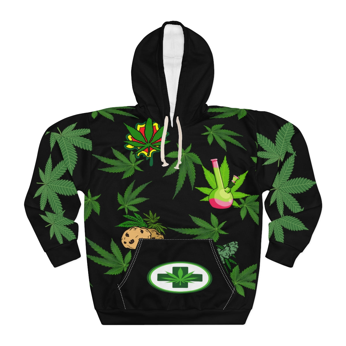 AOP Unisex Pullover Hoodie Ganja Hoodie