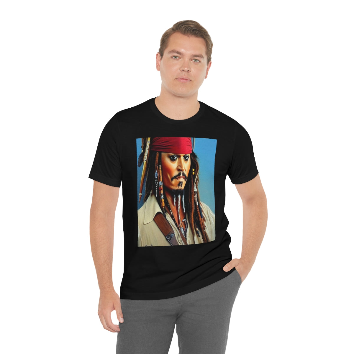 Unisex Jersey Short Sleeve Tee Cap Jack AI Art