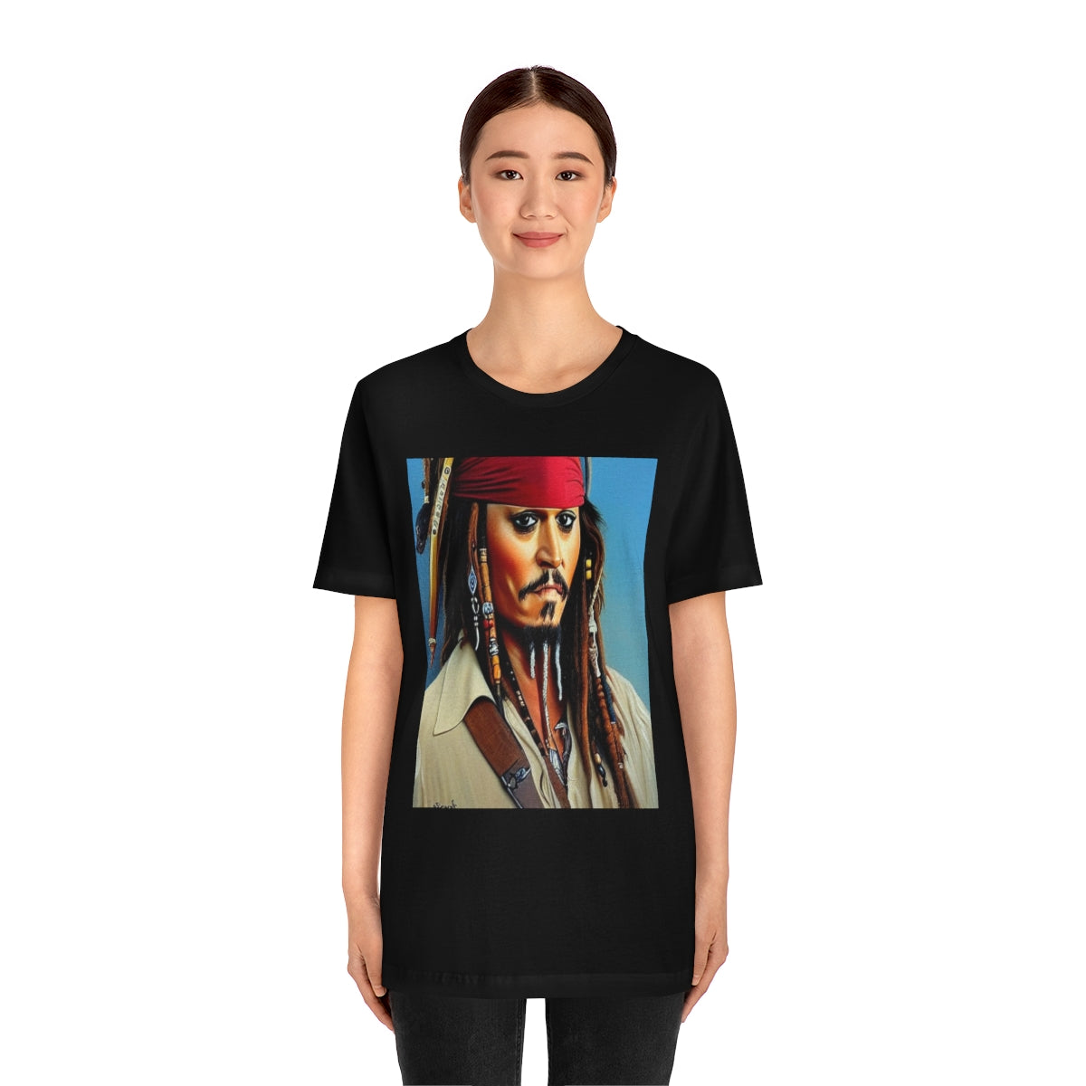 Unisex Jersey Short Sleeve Tee Cap Jack AI Art