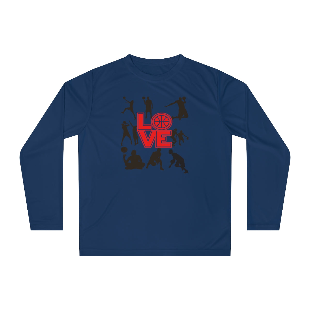 Unisex Performance Long Sleeve Shirt Love Basketball