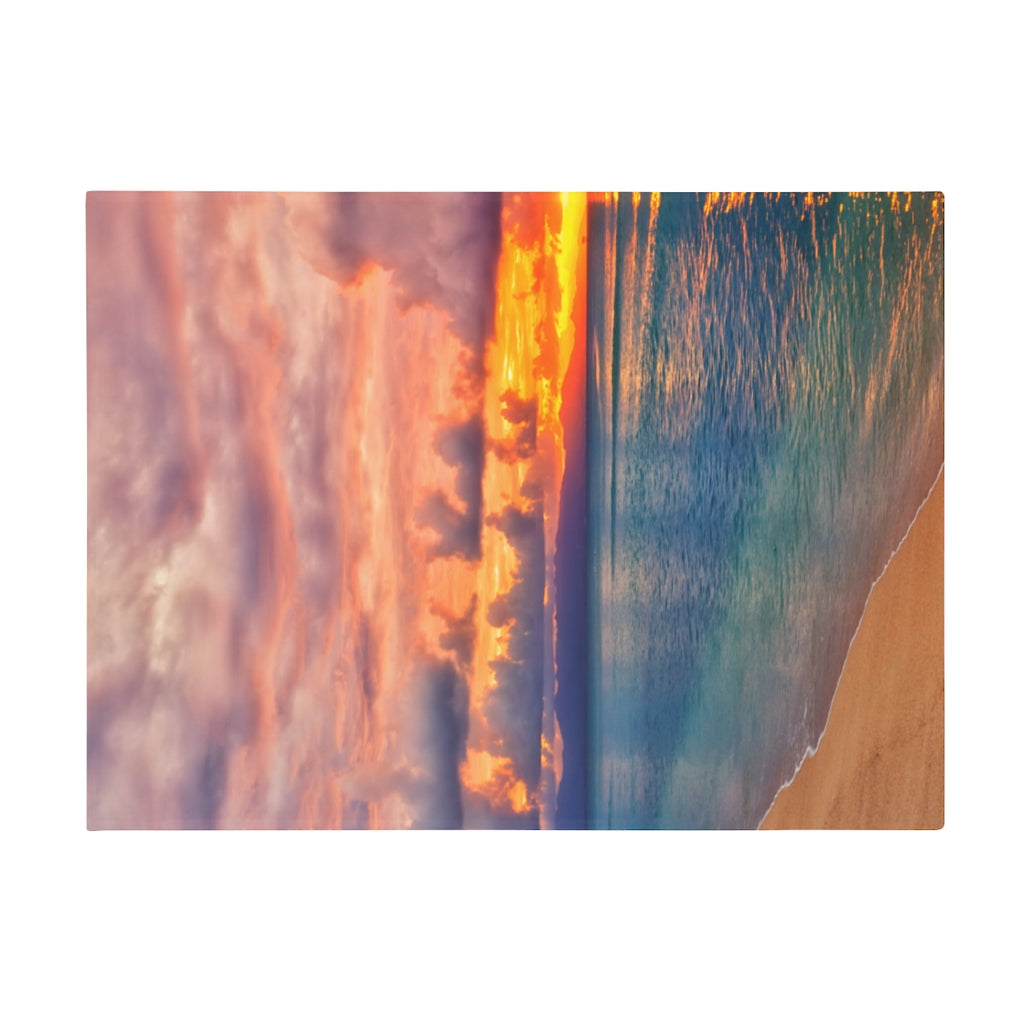 Plush Fleece  Beach Sun Set Blanket