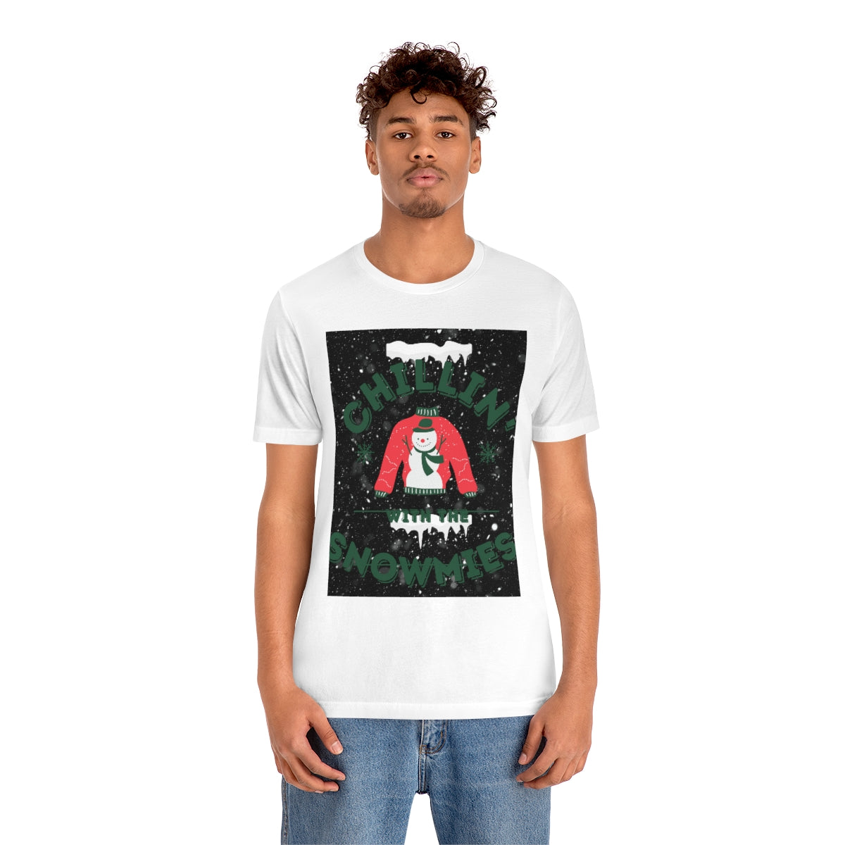 Unisex Jersey Short Sleeve Tee Chillin with the Hommies Xmas shirt