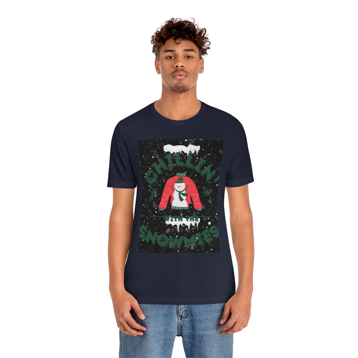 Unisex Jersey Short Sleeve Tee Chillin with the Hommies Xmas shirt